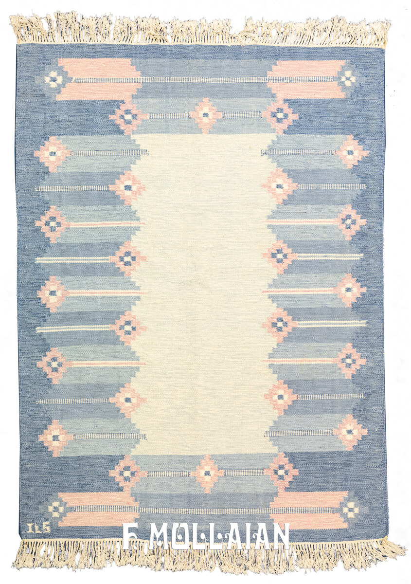 Rollakan Swedish Flat-weave Rug Pastel Color n°:436183